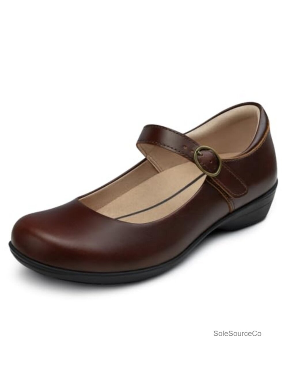 Genuine Leather Women's Mary Jane Flats with Arch Support